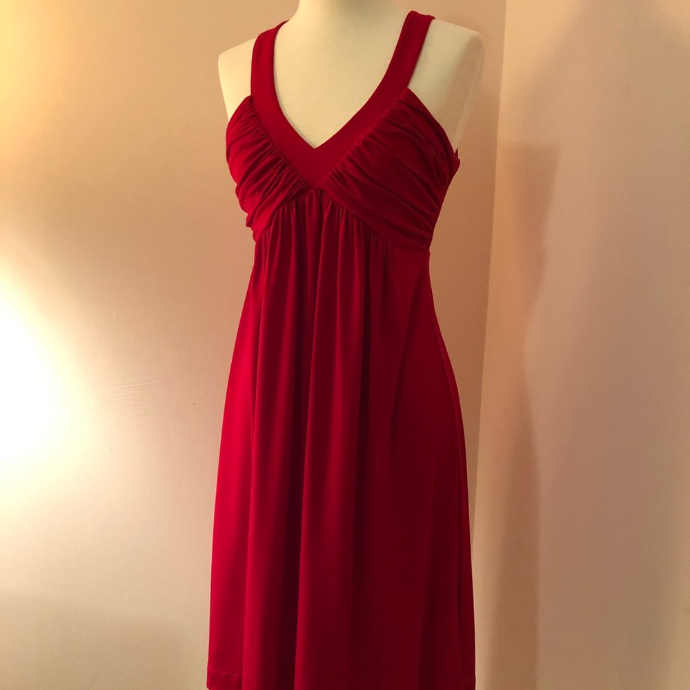 Red Calvin Klein Mid-Length Dress